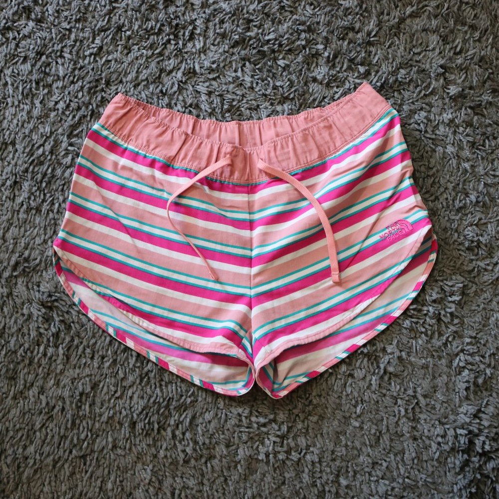 The North Face Swim Shorts Womens Small Class V Pink Stripe Swimming Trunks